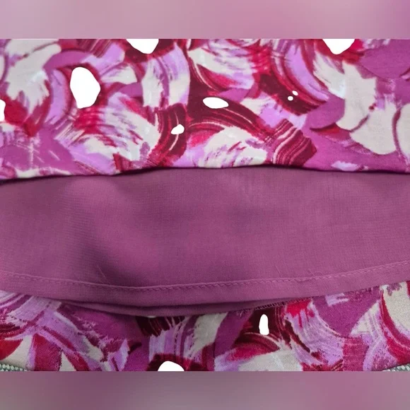 LOFT Pink and White Floral Cowl Neck Mini Dress - Picture 3 of 5